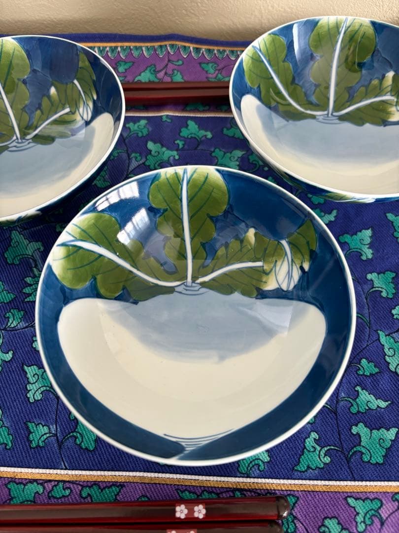 【伊万里焼】蕪絵お茶碗　3客セット 文三窯