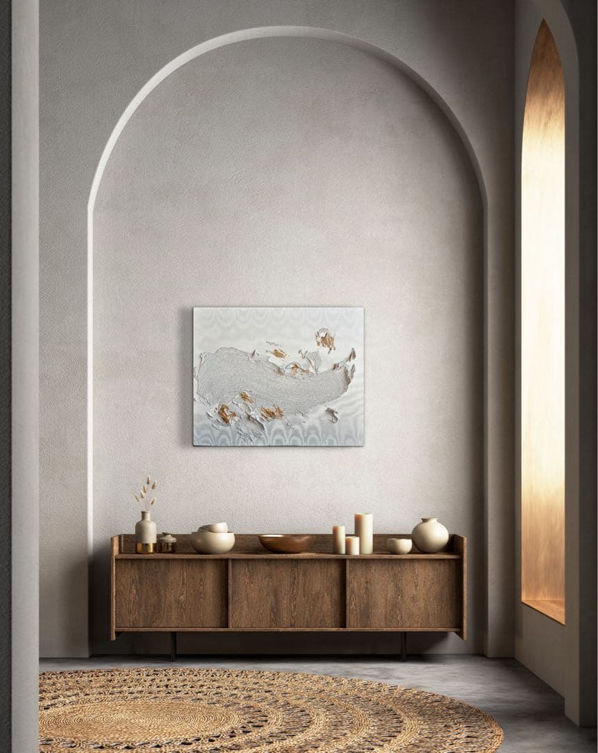 現代アート　65×53㎝　テクスチャーアート　モダン　絵画　抽象画　アートパネル