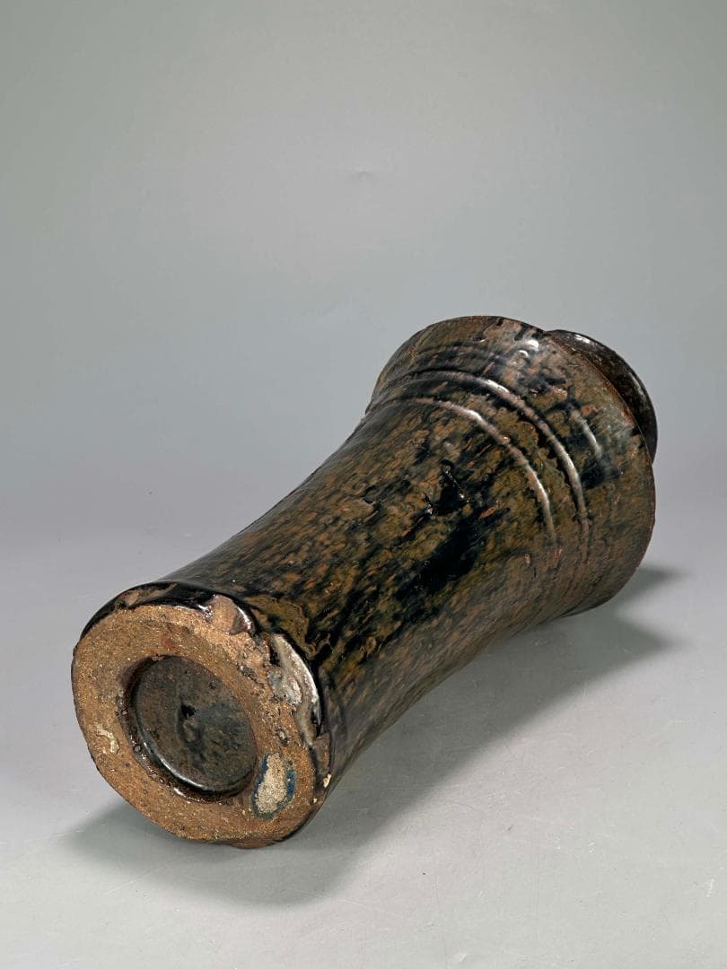 UM5-3華道具　天目花瓶　時代花瓶　花器　唐物