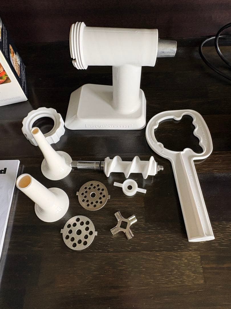 【激安】KitchenAid スタンドミキサー レッド ミートチョッパー付