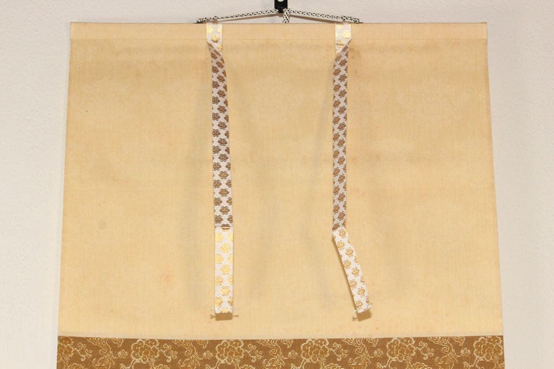 No4520 掛軸　田中松泉「立雛」　和歌賛　彩色絹本　共箱　節句　送料無料