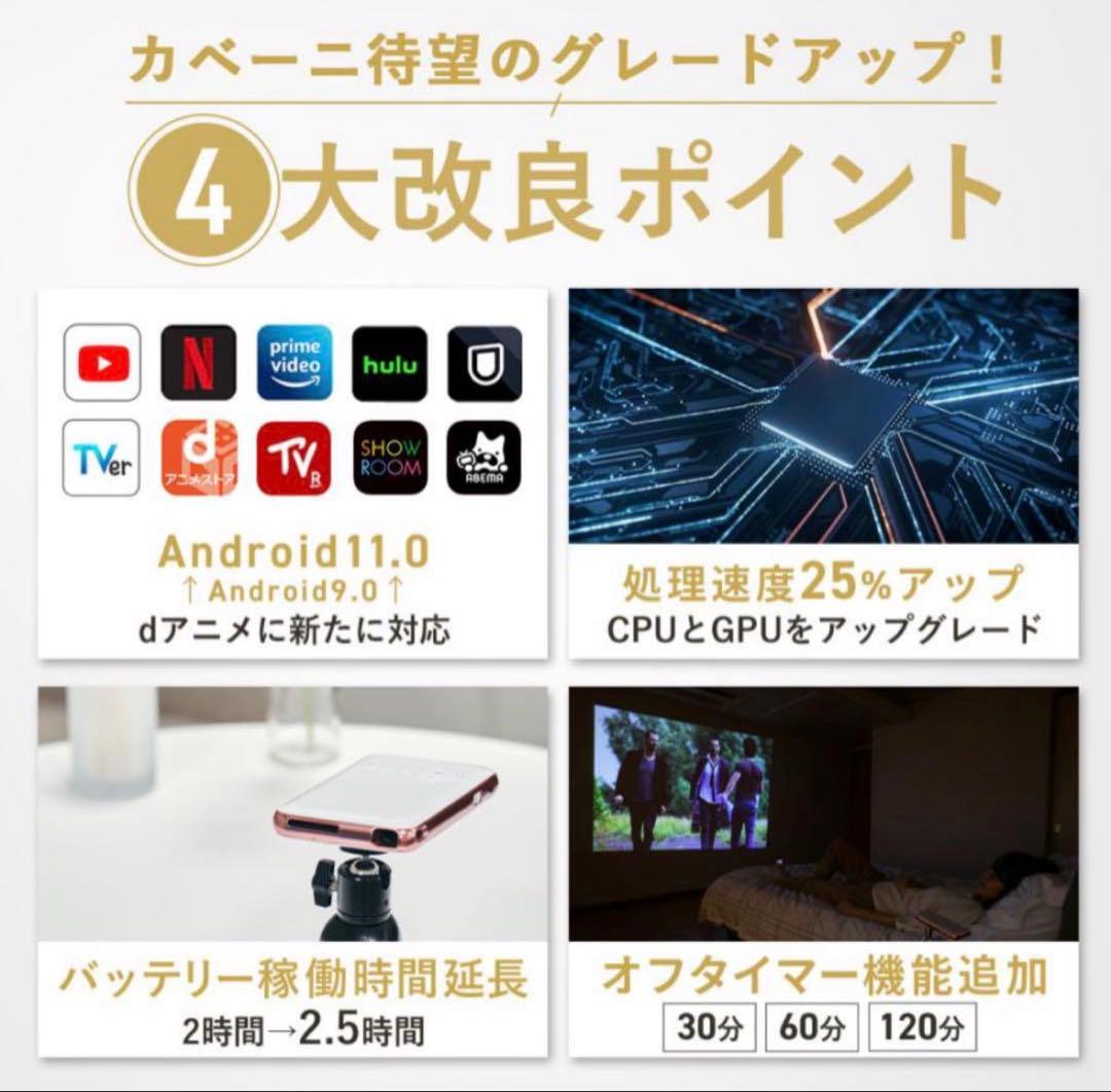 プロジェクター ピンク ホワイト カベーニ KABENI