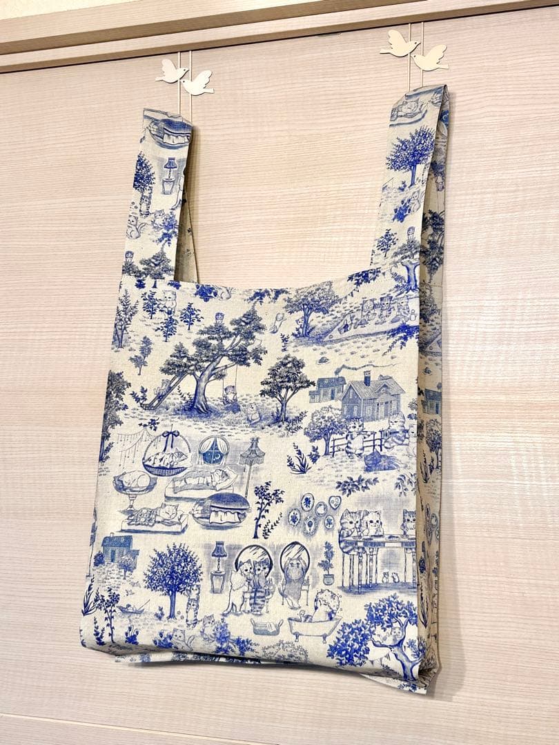 かわいやいちご☆22fabric生地使用☆レジ袋型マイバッグ