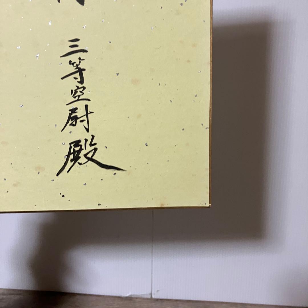 3F 【希少】航空自衛隊 第四航空団司令 御退官記念 色紙（サンマ図）平成7年