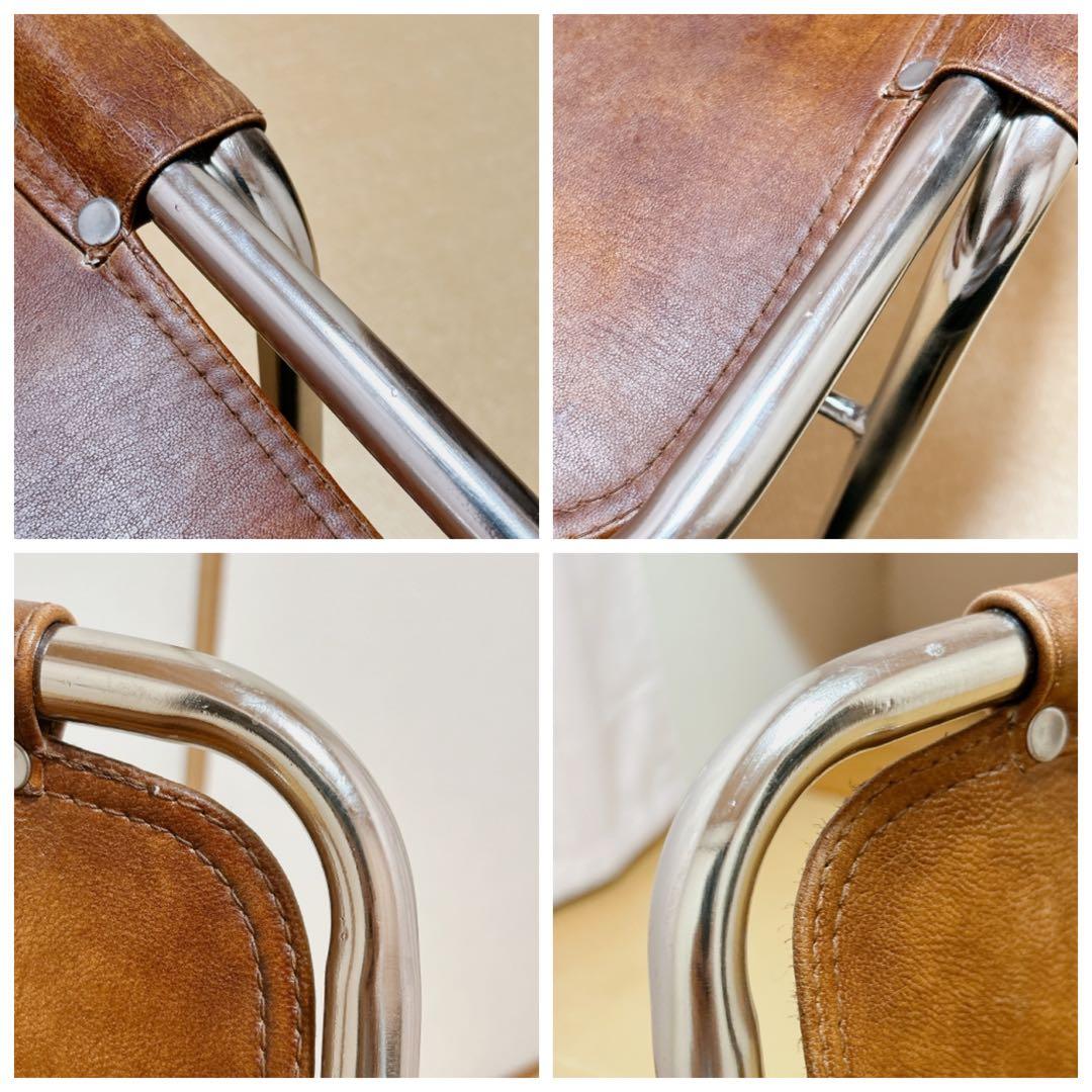 ●美品　レザーチェア●シャルロット・ペリアン【レザクルチェア】リプロダクト品