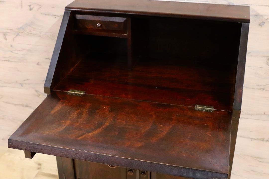 GMHK783○松本民芸家具 ライティングビューロー デスク 書斎机 学習机 勉