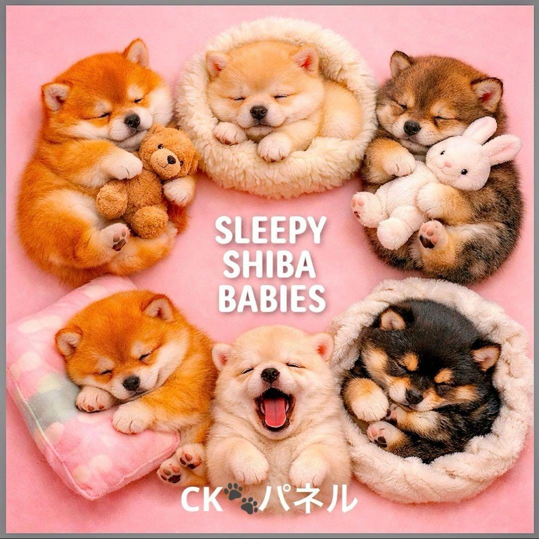 激レアパグ、柴犬パネル生地　ハンドメイド