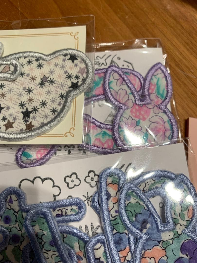手書き風リバティ生地ひらがな名前ワッペンハンドメイド