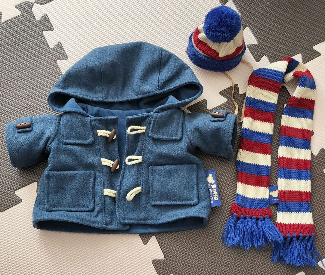 ダッフィー　シェリーメイ　ぬいぐるみ　Sサイズ　服　ダッフルコート付き