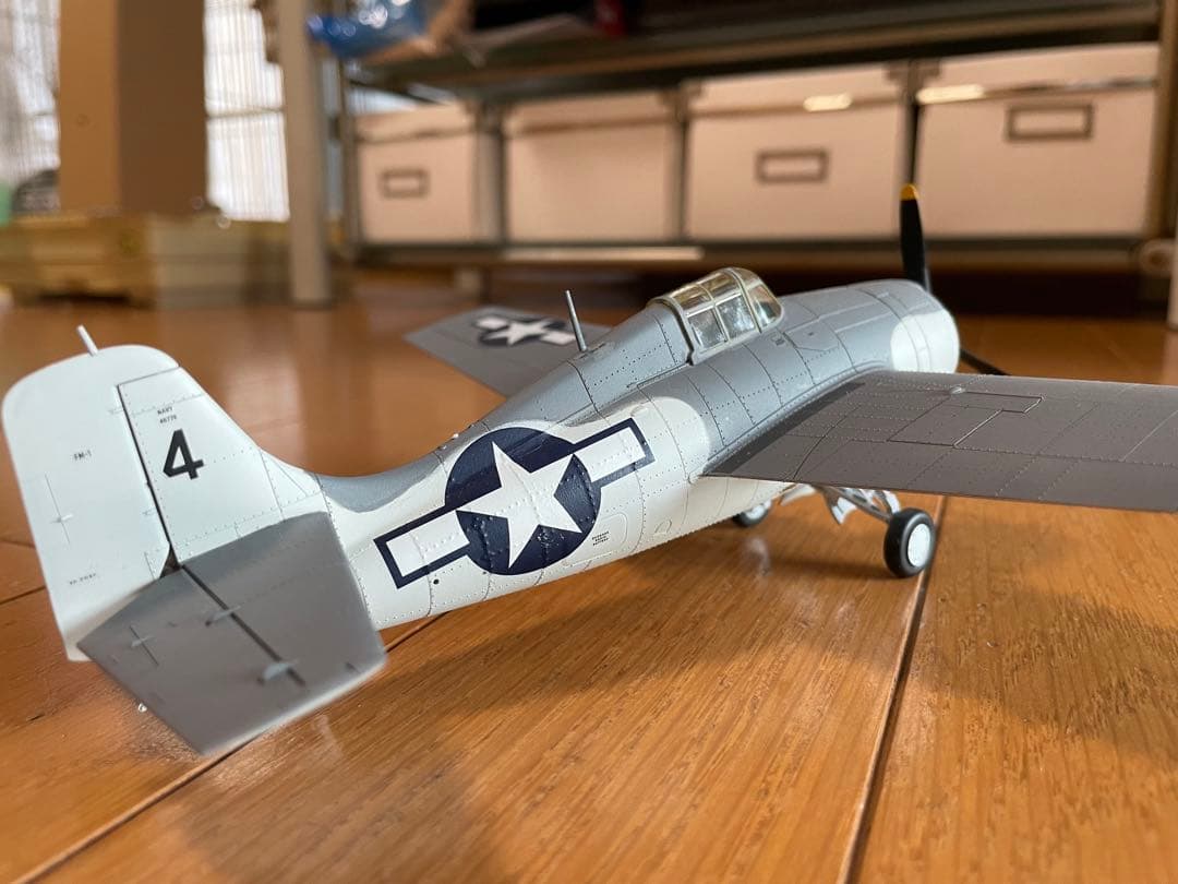 タミヤ1/48 F4Fワイルドキャット アメリカ海軍戦闘機 プラモデル完成品