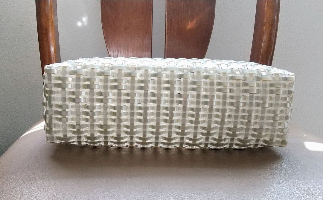 パールシルクのかごバッグ　パーティーバッグ