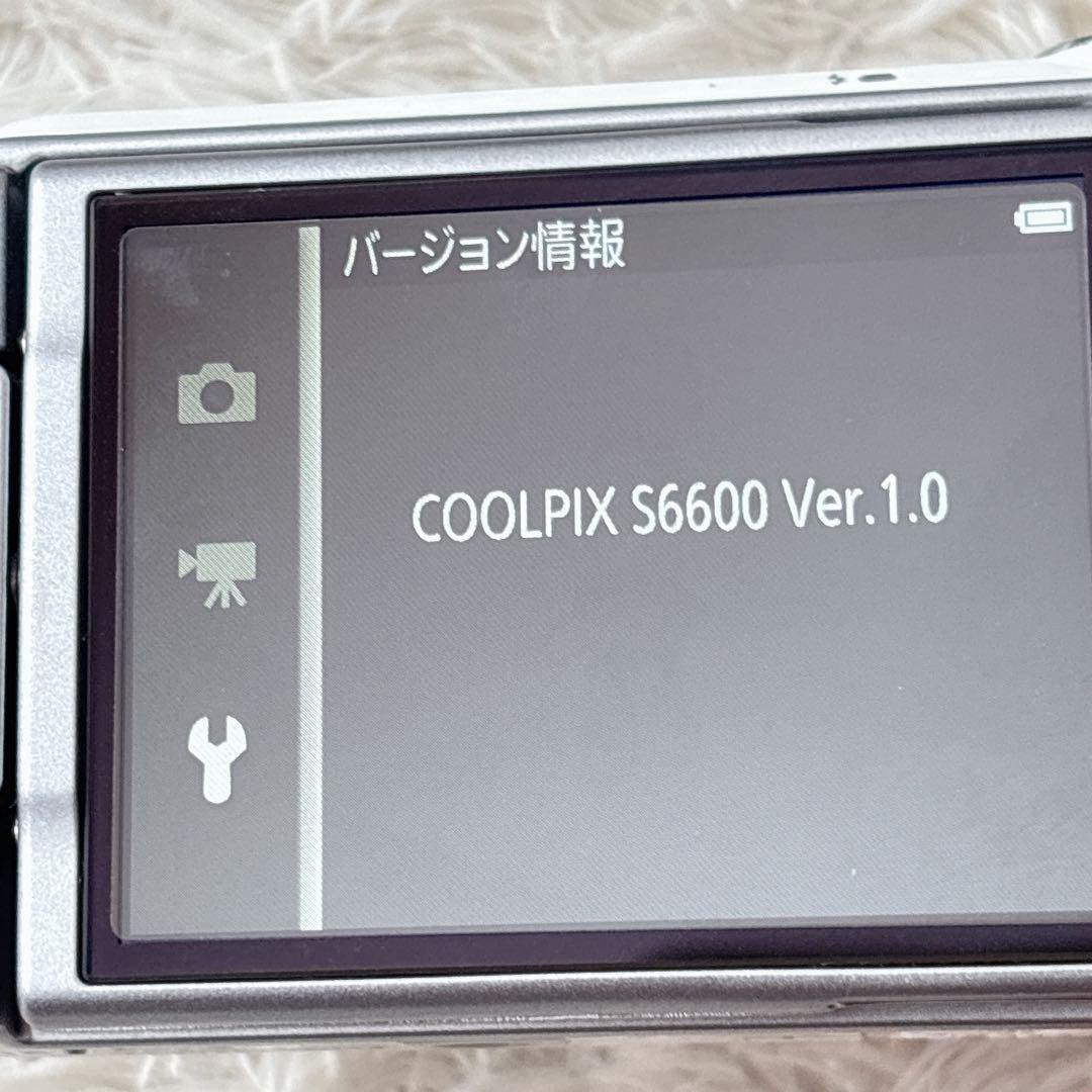 完品】Nikon COOLPIX S6600 ホワイト コンデジ Wi-Fi
