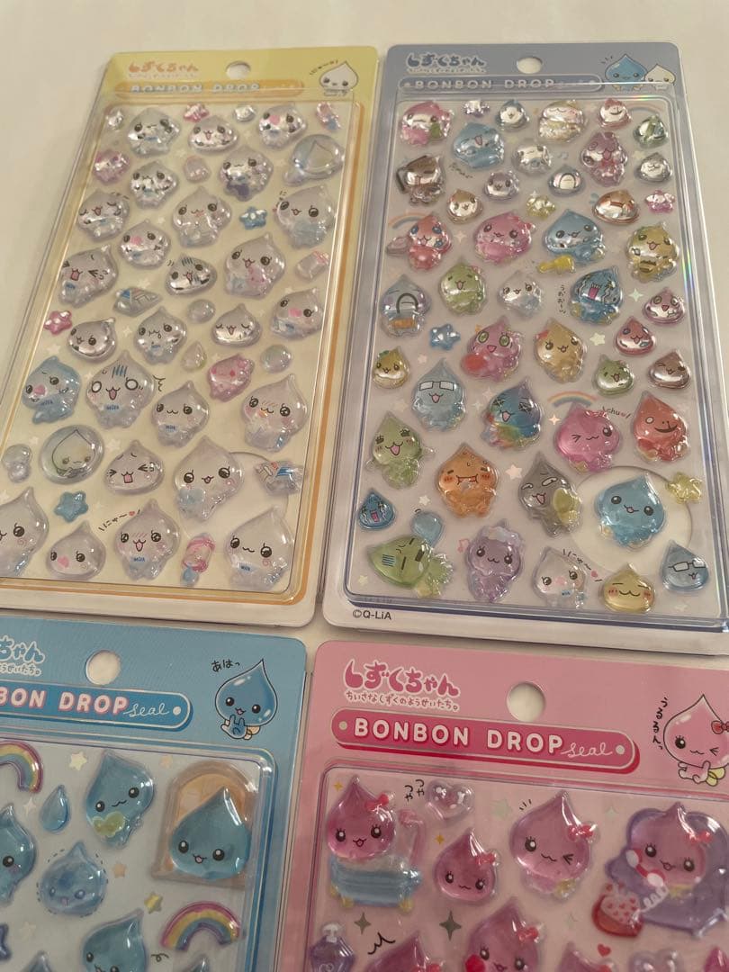 ボンボンドロップシール　しずくちゃん正規品4枚セット