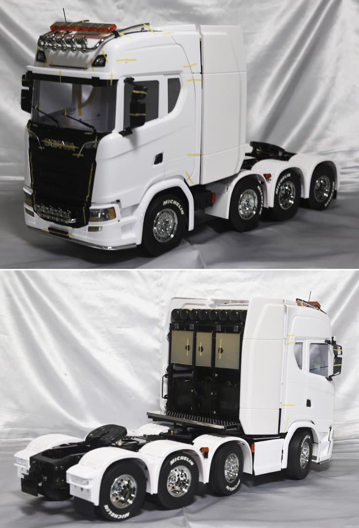 ■タミヤ 1/14 SCANIA 770 S 8x4/4 素組→ばらし スカニア