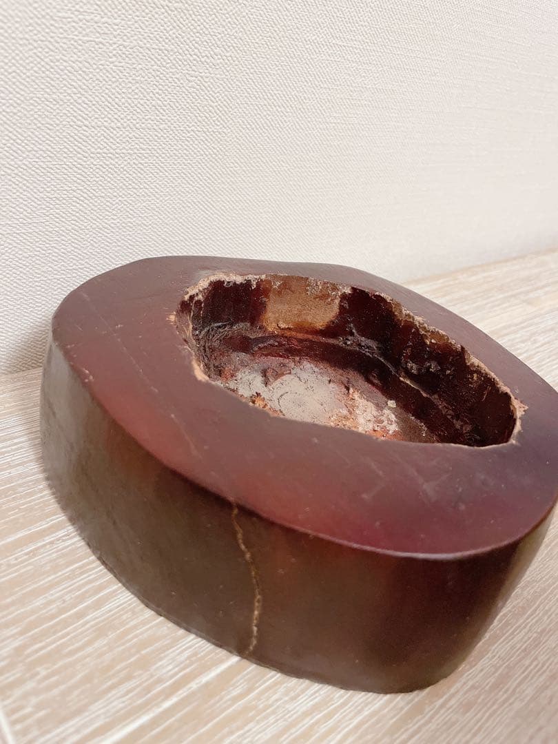 水晶　原石　5.5kg 木製台座付き