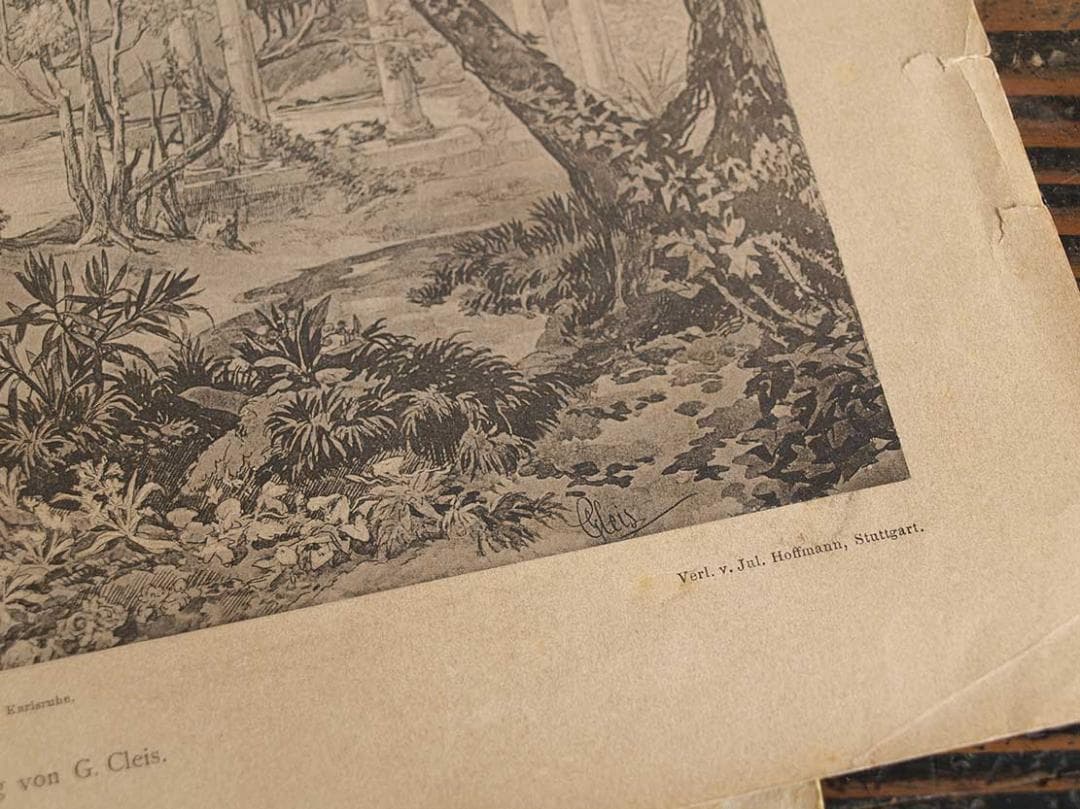 稀少 ドイツ アールヌーヴォー インテリア家具建築写真集等 1900年/J898