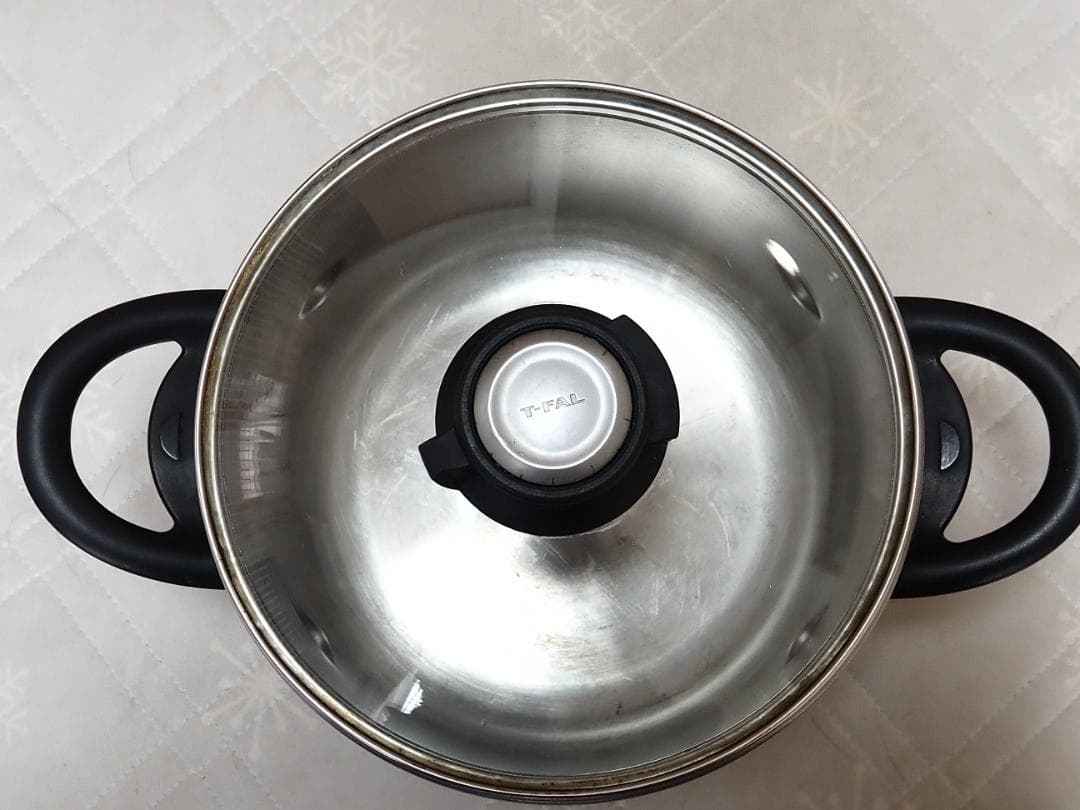 T-fal クリプソステンレス圧力鍋＋ガラス蓋付き 内径22cm　6L