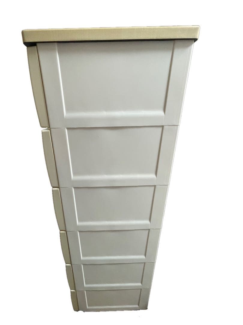 天馬　Fits フィッツ　プラスチックチェスト　6段　木製天板　幅75cm