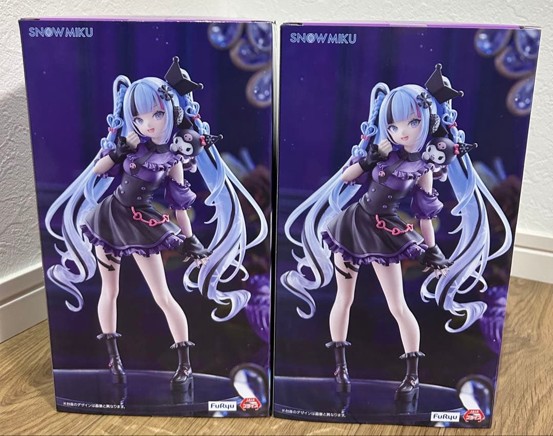 初音ミク　雪ミクxクロミコラボ　プライズフィギュア　2点セット