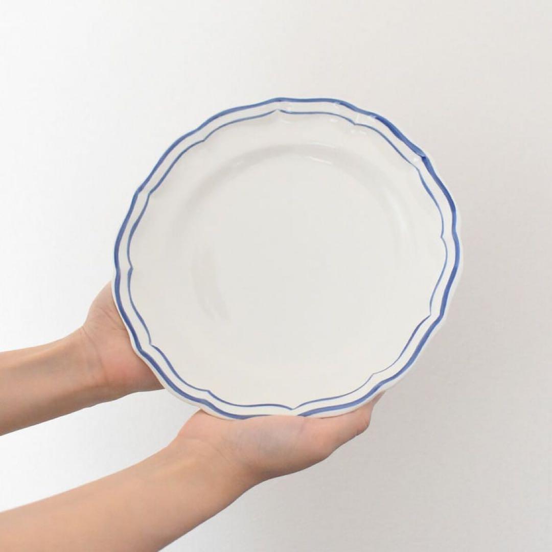 ジアン フィレブルー プレート 23cm ファイアンス焼き Gien フランス