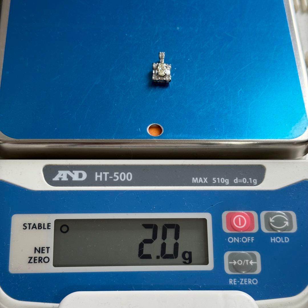 k18WG ダイヤモンドペンダントトップ