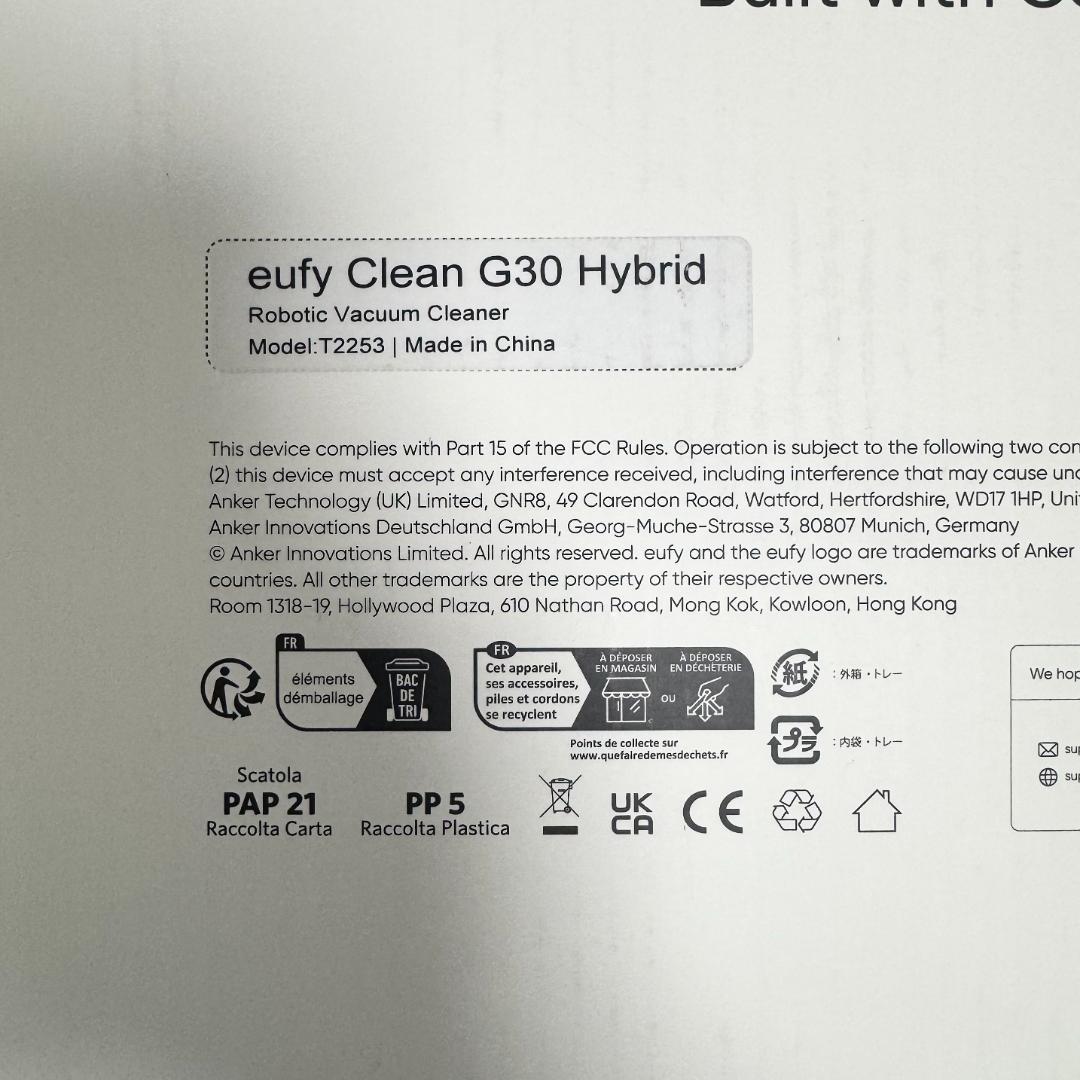 【未使用】eufy Clean G30 Hybrid ロボット掃除機　水拭き両用