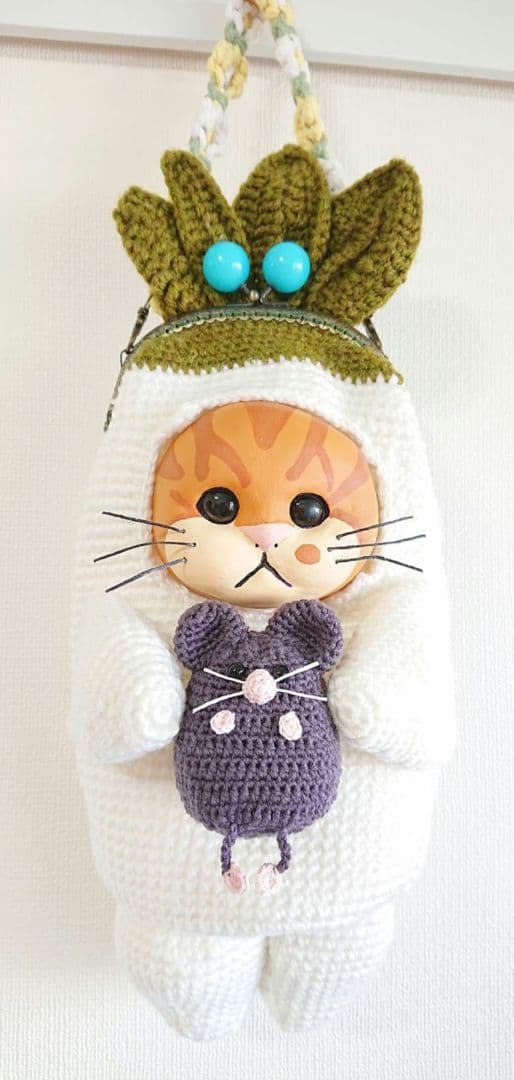 【おすすめ♪かわいい】【鞄・がま口ポーチ】＊猫さん&大根&ねずみ君・お出かけ鞄＊