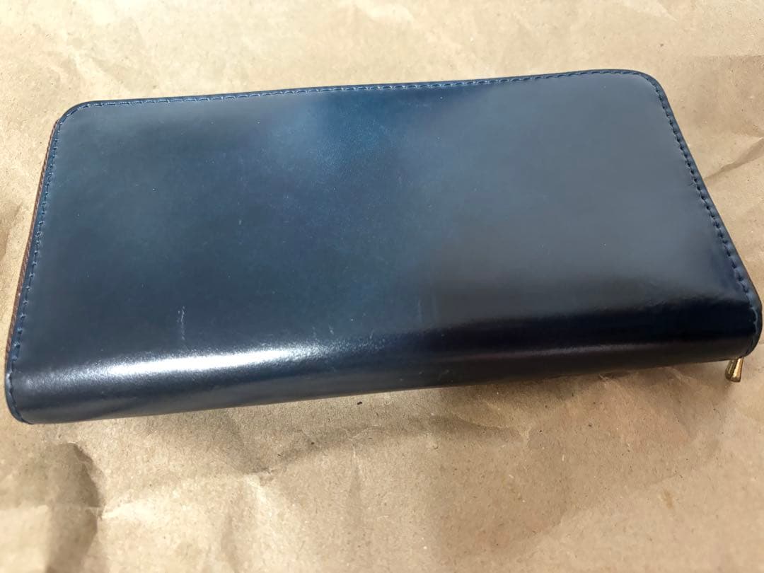 コードバン　ラウンドファスナー長財布　レザーウォレット　ジッパー 財布カウレザー