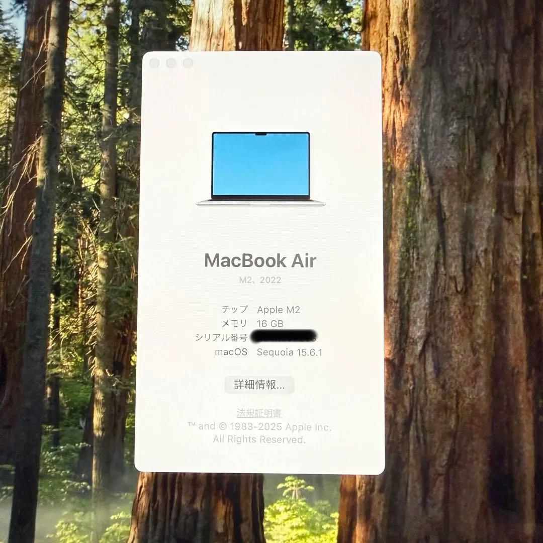 13.6 MacBook Air M2 16GBメモリ512GB スペースグレイ