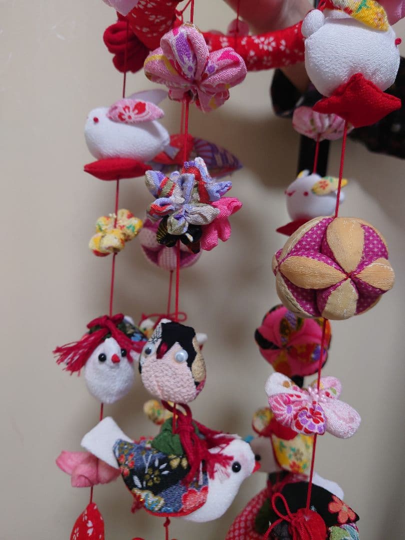 ハンドメイド★極美品★年女ひでばあちゃんが丁寧に作った縁起物の吊るし雛