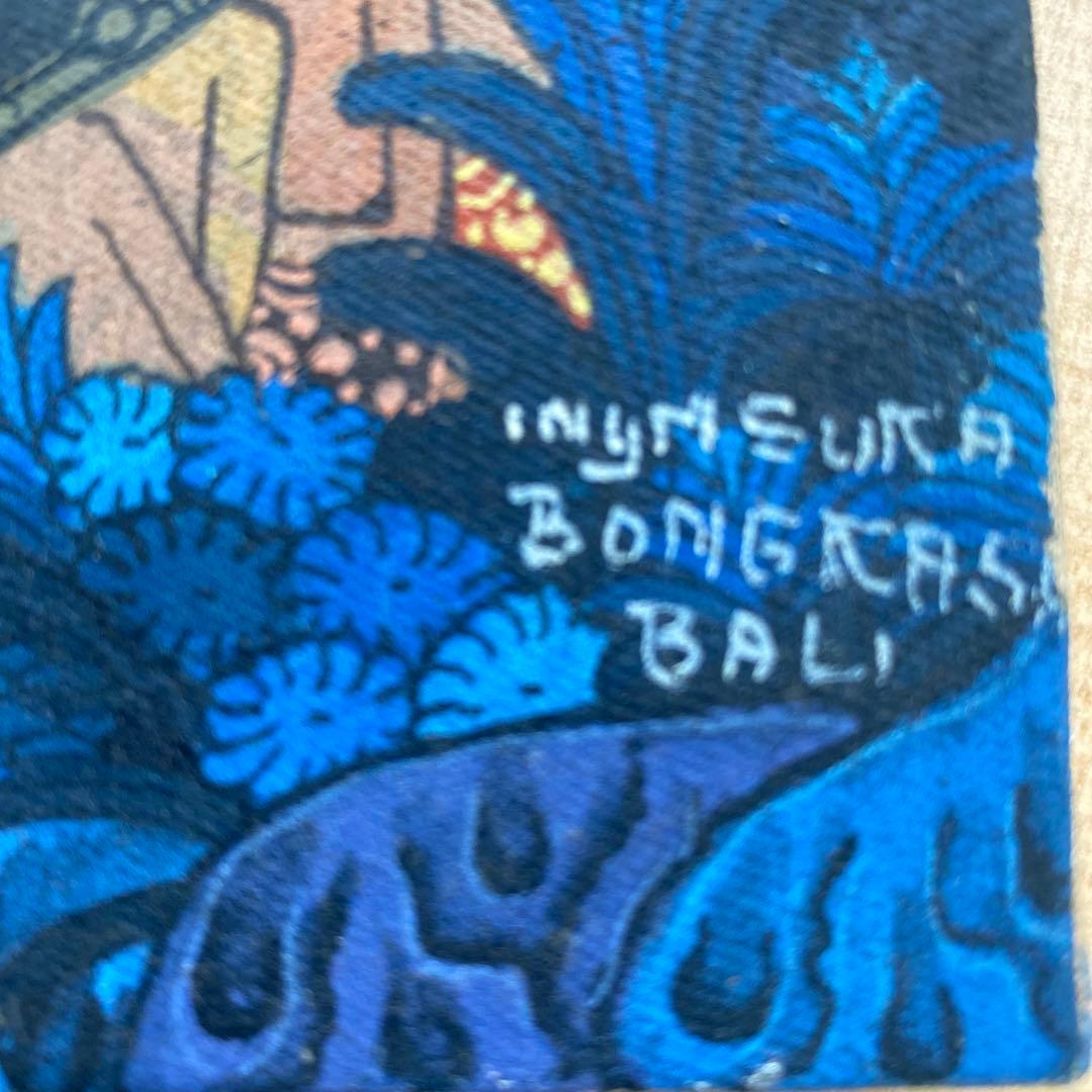 インドネシア　バリ島　絵画　油絵　聖獣バロン　御神体　祭り