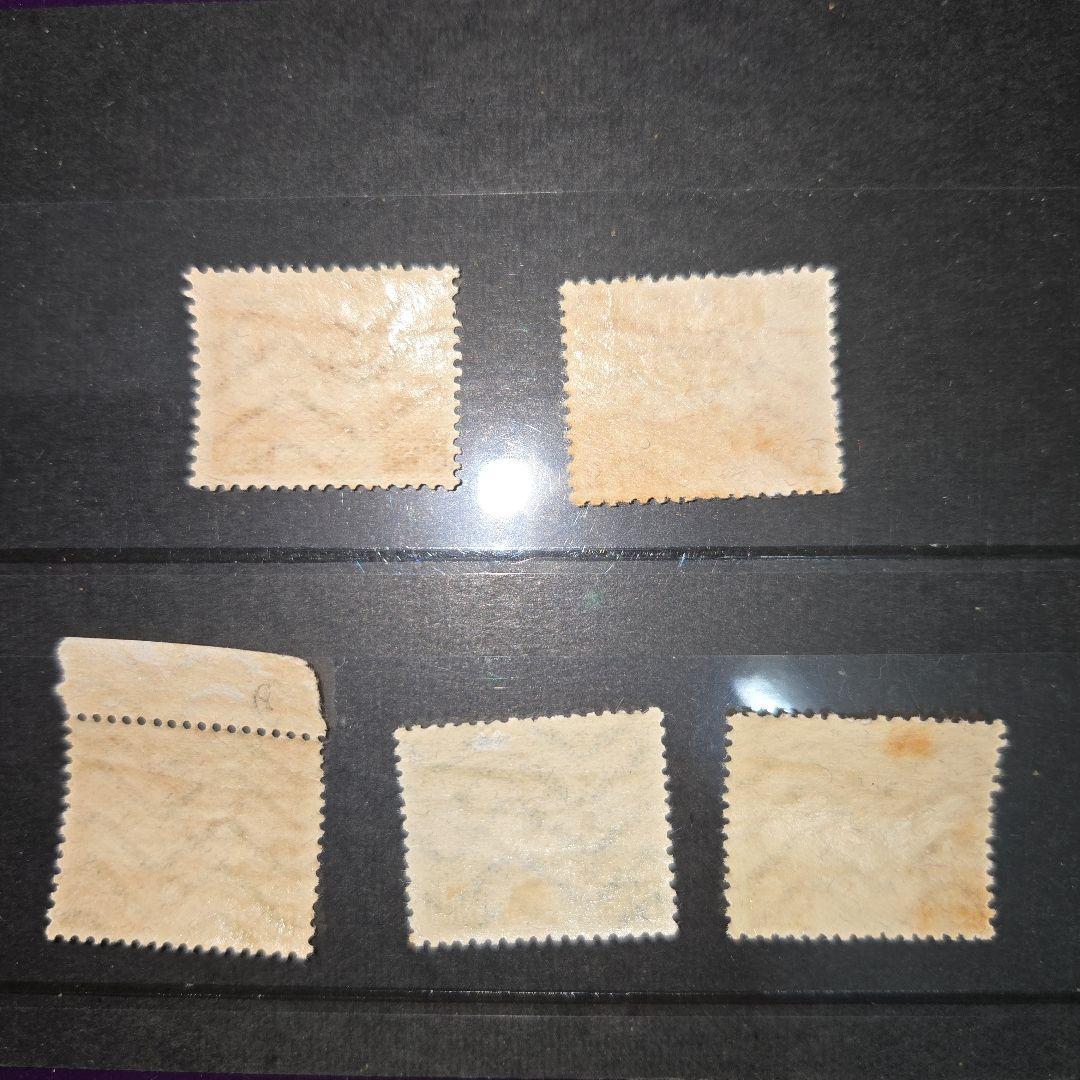 航空切手未使用銭単位 芦ノ湖航空全5種