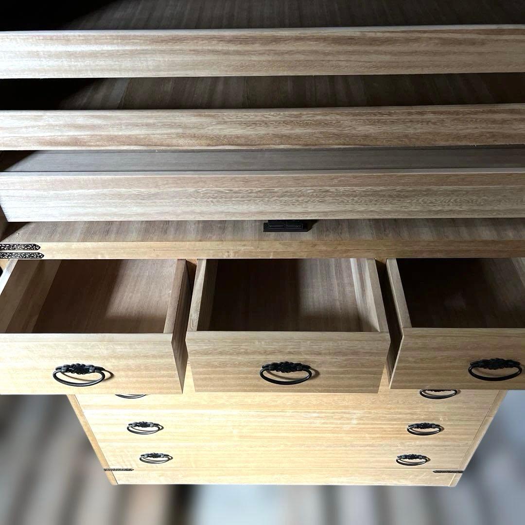和箪笥 着物箪笥 観音開き 着物収納タンス 上下分割 和家具 大型