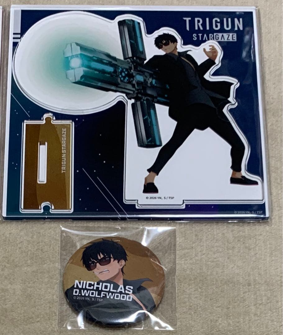 TRIGUN STARGAZE アクリルスタンド　缶バッジ　ヴァッシュ　ニコラス