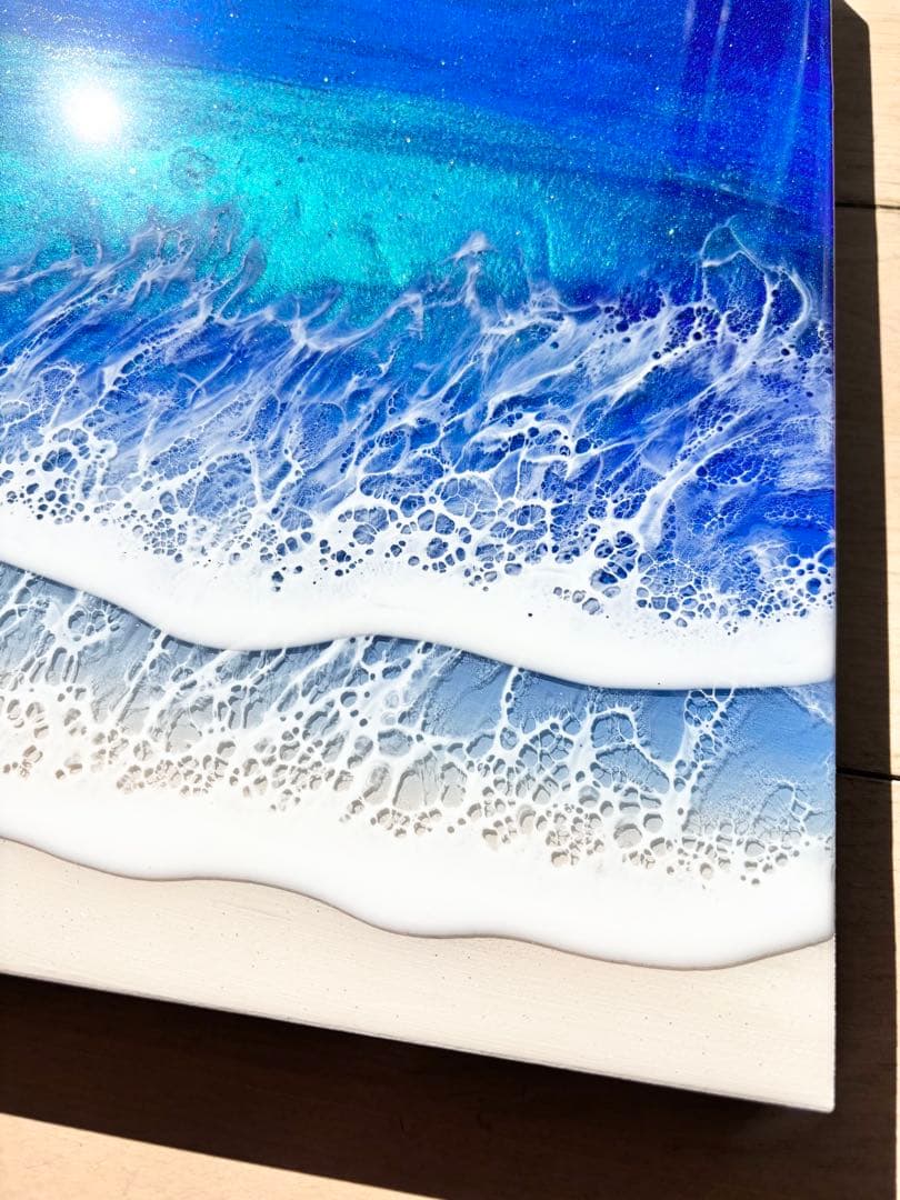 心をリセットしたい方へ　海アート　レジンアート　90cm（30cm角×3枚）