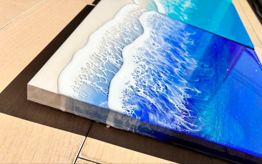 心をリセットしたい方へ　海アート　レジンアート　90cm（30cm角×3枚）
