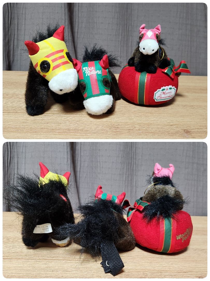 競走馬 ぬいぐるみセット 競馬 サラブレッド クリスマス