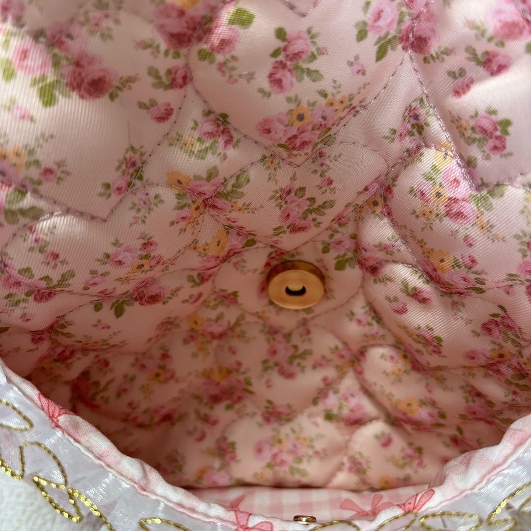 コヤンイサムチョン　ハンドメイド　ころりんバッグ（大）花柄　ルミちゃん　うさぎ