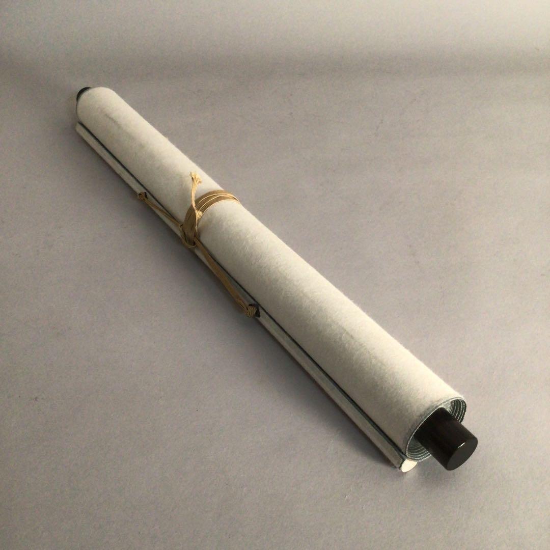 No3309 掛軸　在銘　頼玉　花鳥画　彩色双孔雀牡丹図　絹本　古美術　送料無料
