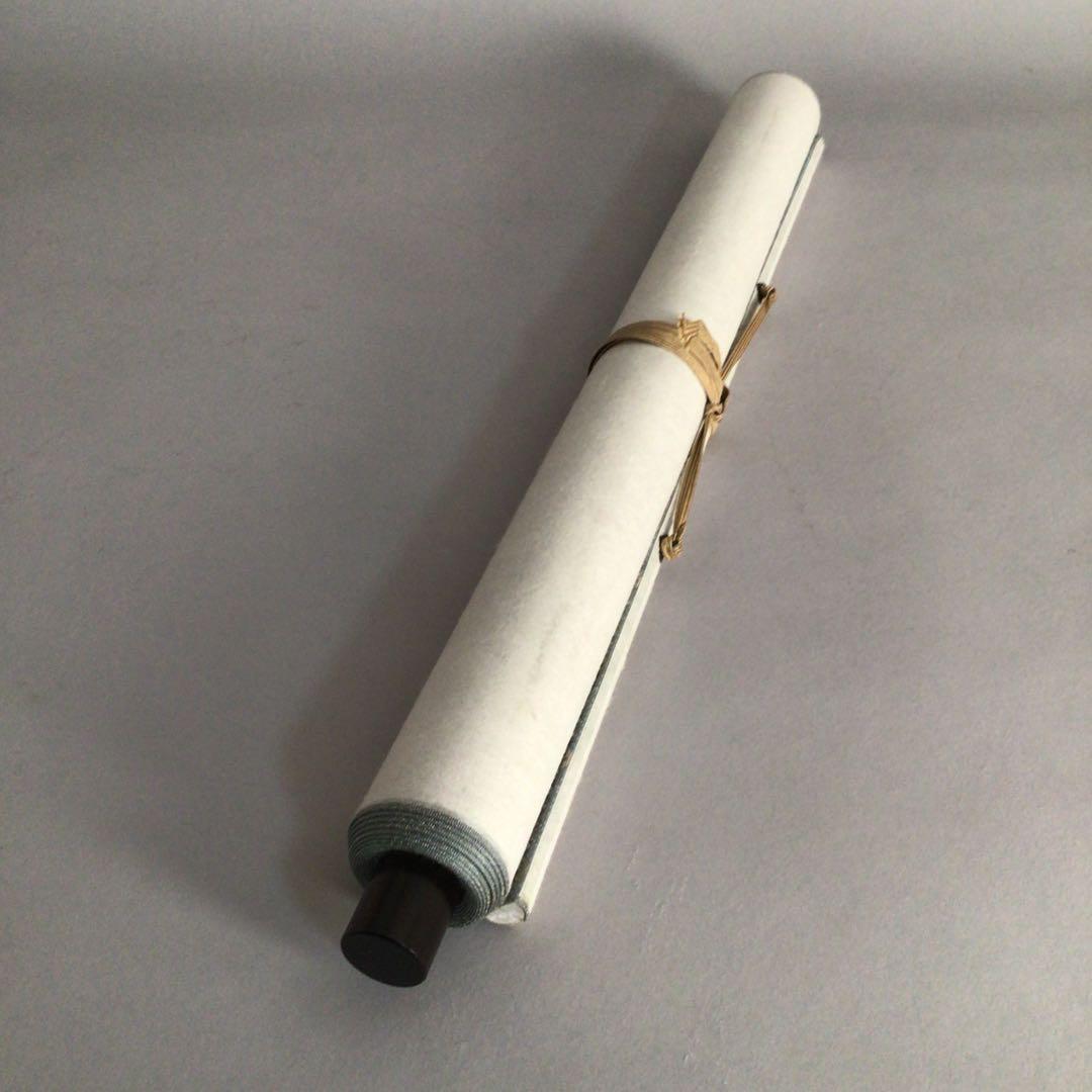 No3309 掛軸　在銘　頼玉　花鳥画　彩色双孔雀牡丹図　絹本　古美術　送料無料