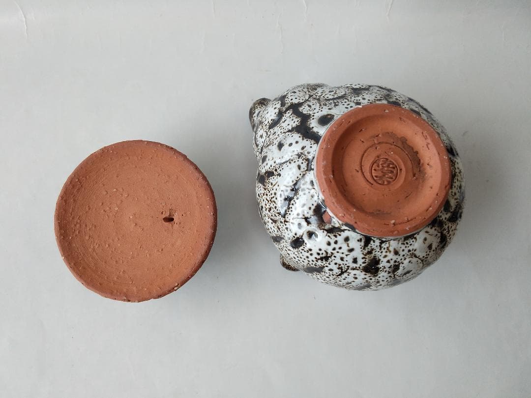 希少品 萩碗 宝瓶 佐々木建 作 萩煎茶器 共箱 現代アート 煎茶道具 新品