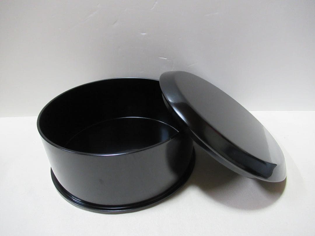 茶懐石道具　木製真塗飯器　杓文字　茶平一斎造