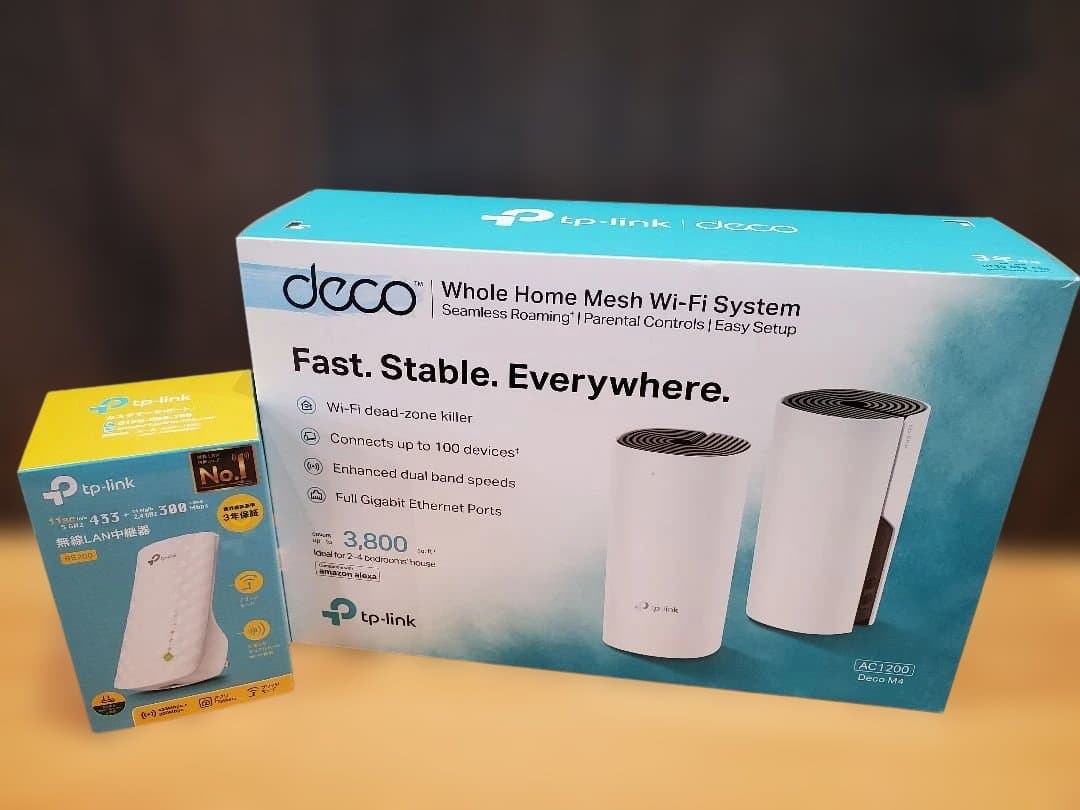 TP-Link Wi-Fi AC1200 Deco M4 中継器セット