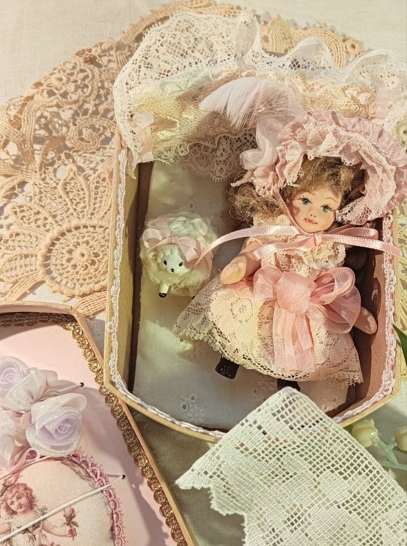 ビスクドール　ミニョネット　ミニチュア　Handmade　プレゼンテーション