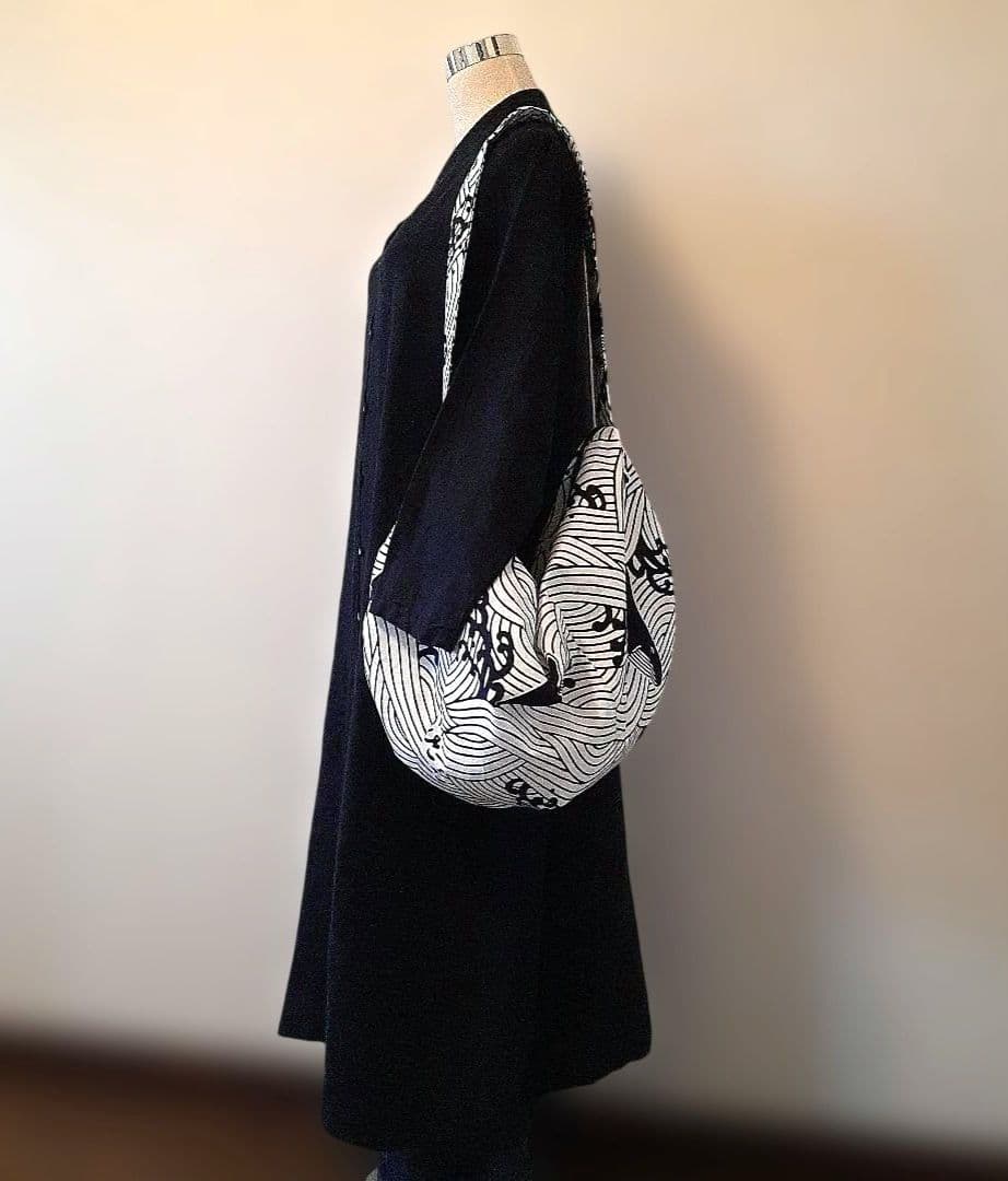 大相撲　高砂　反物　大型ショルダーバッグ　ハンドメイド