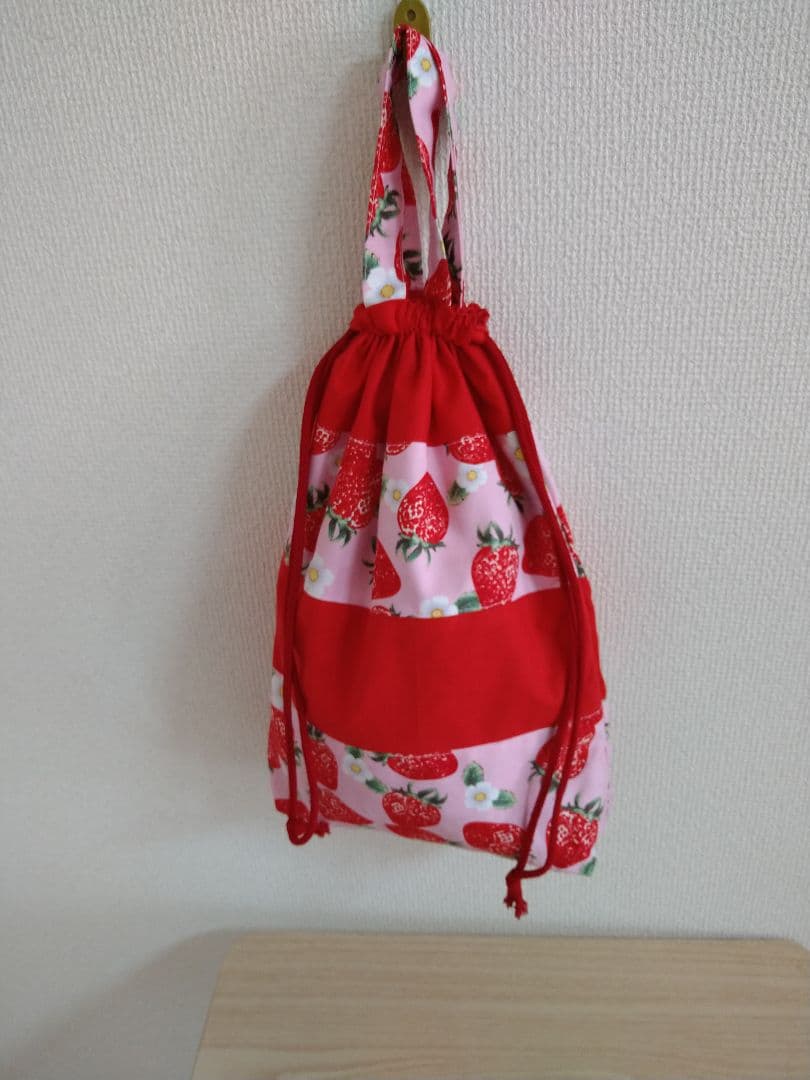 入園入学セット６点いちごボーダー