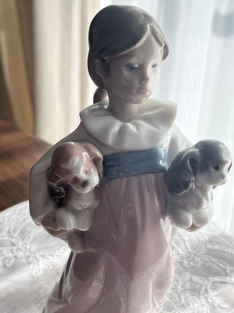 スペイン製　LLADRO リヤドロ人形　 リヤドロの「私のパピィたち」 箱付き