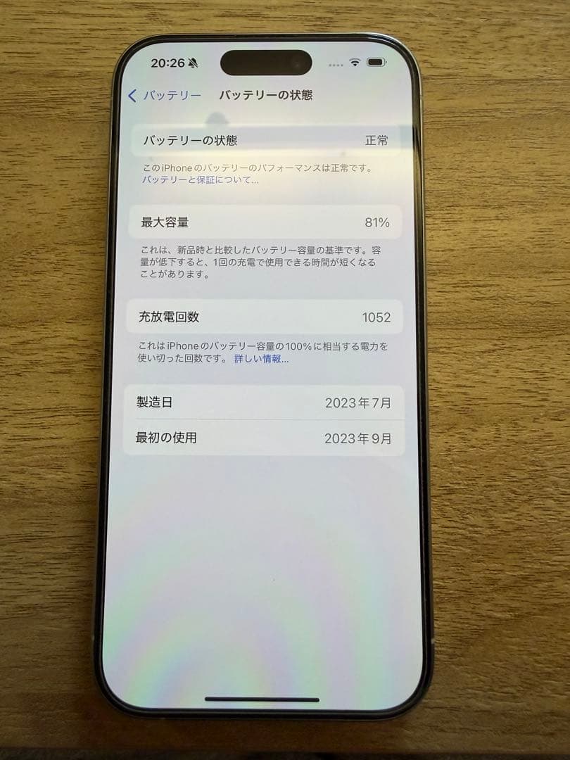 iPhone 15 Pro ホワイト 512GB 本体のみ SIMロックなし