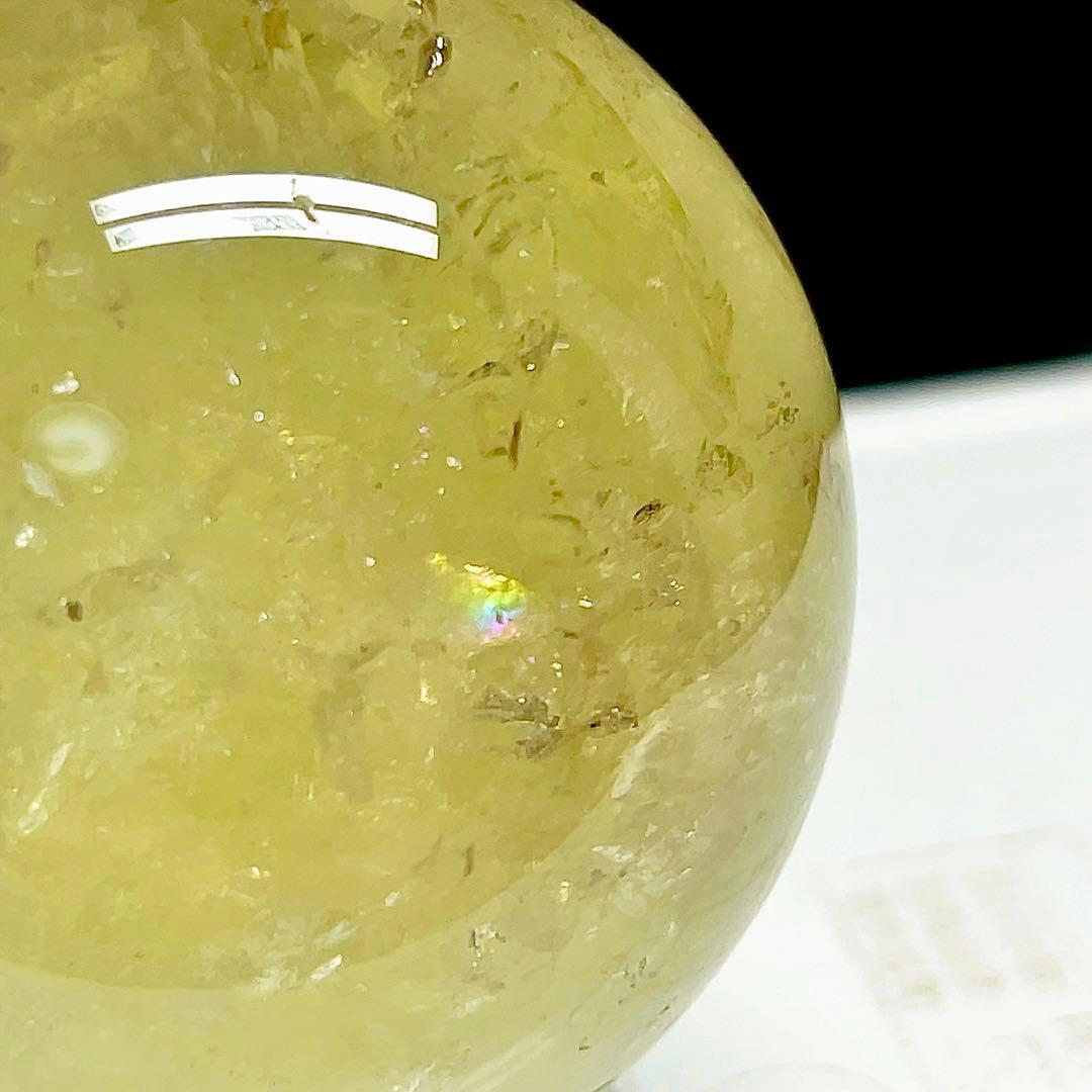シトリン　丸玉　スフィア　黄水晶　天然石　パワーストーン　【超美品】 4