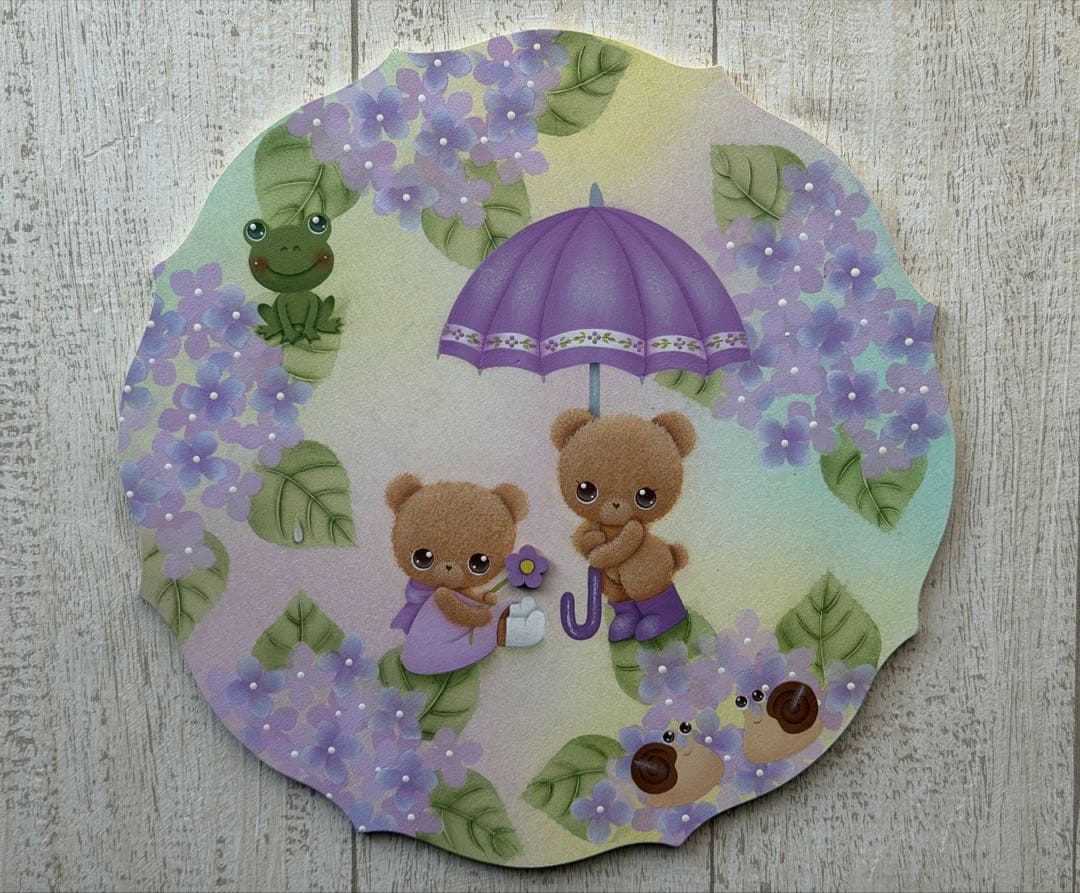 テディとスイカ&紫陽花のフォーチューンリース